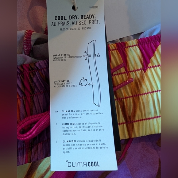 FARM RIO x ADIDAS Training Pacer Shorts Birds of Paradise Bold Pink Size Medium - Picture 9 of 16